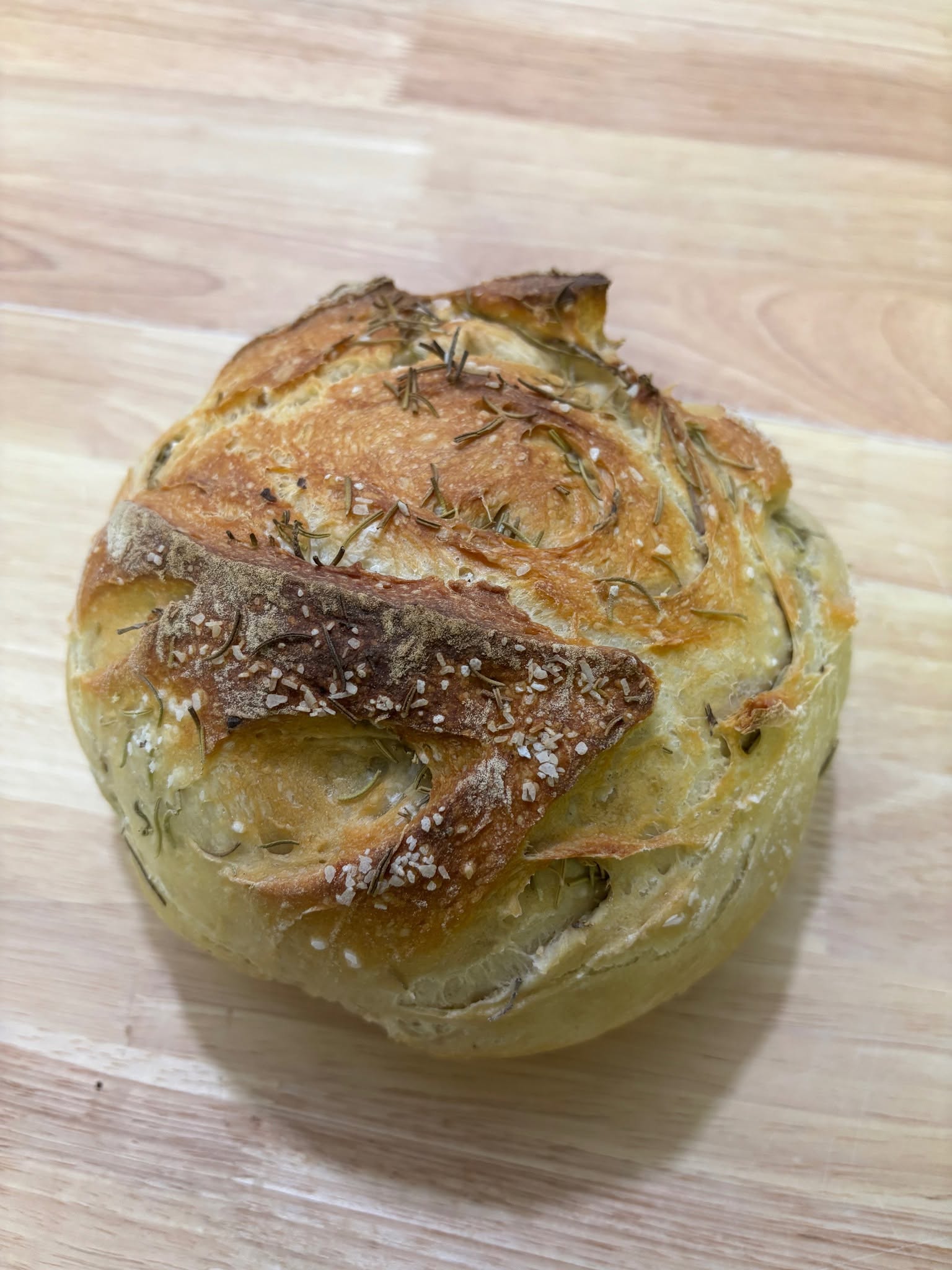 Freshly baked rosemary focaccia